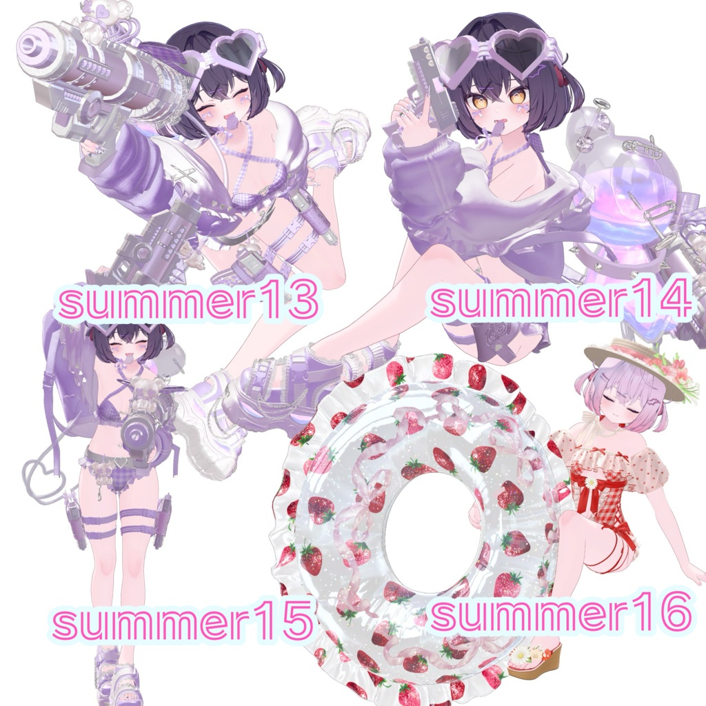 summer pose set 30types