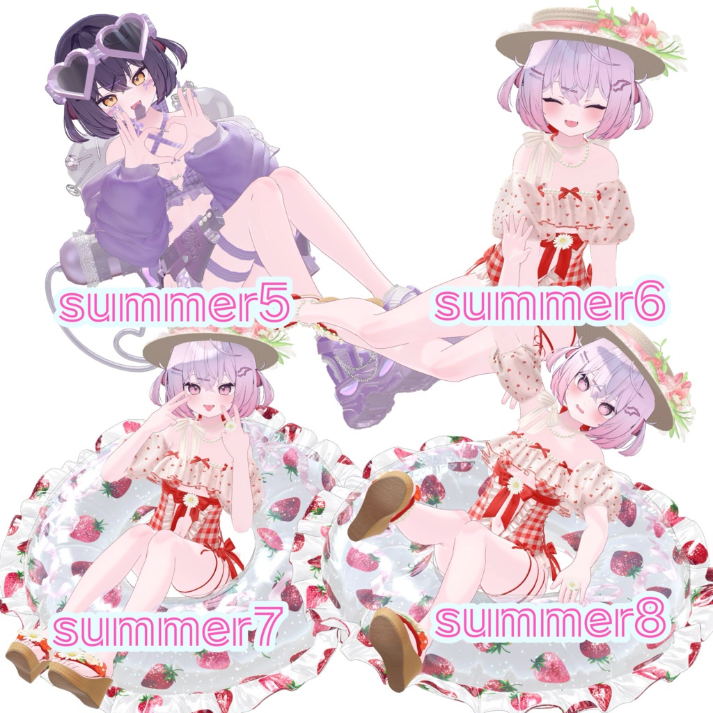 summer pose set 30types
