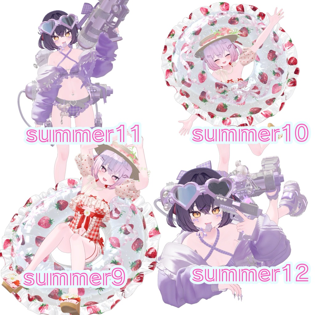 summer pose set 30types