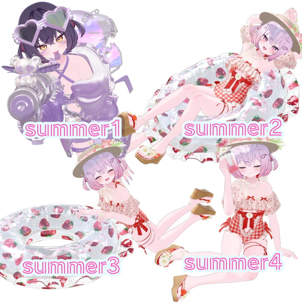 summer pose set 30types