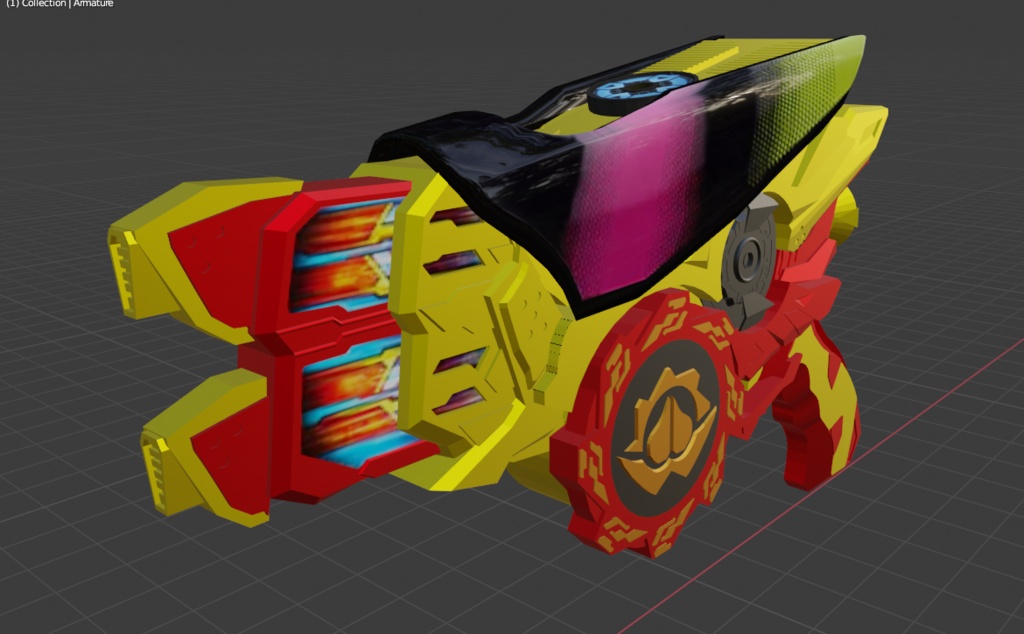 Don Blaster-Inspired 3D Model [VRChat/Unity Use] – Fan-Made Henshin Gear