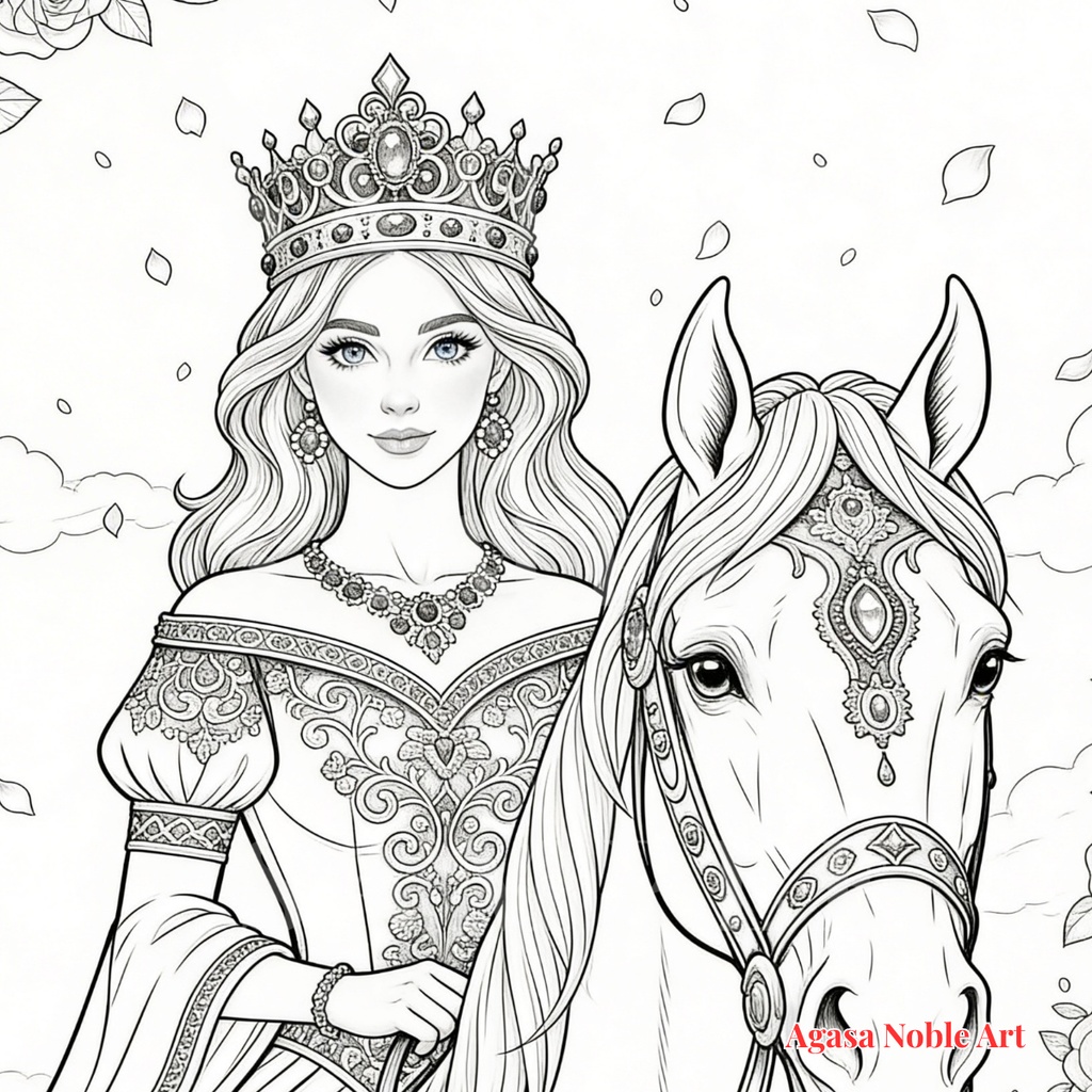 【豪華版】Medieval Fantasy Coloring Set 中世ファンタジー塗り絵(高解像度PDF+デジタル用PNG特典付)