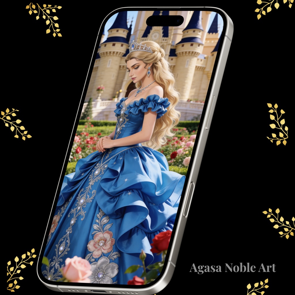 【Free Wallpaper Gift / 無料】Mobile Wallpaper 4pcs Set|Medieval Princess|スマホ壁紙4枚セット(中世プリンセス)