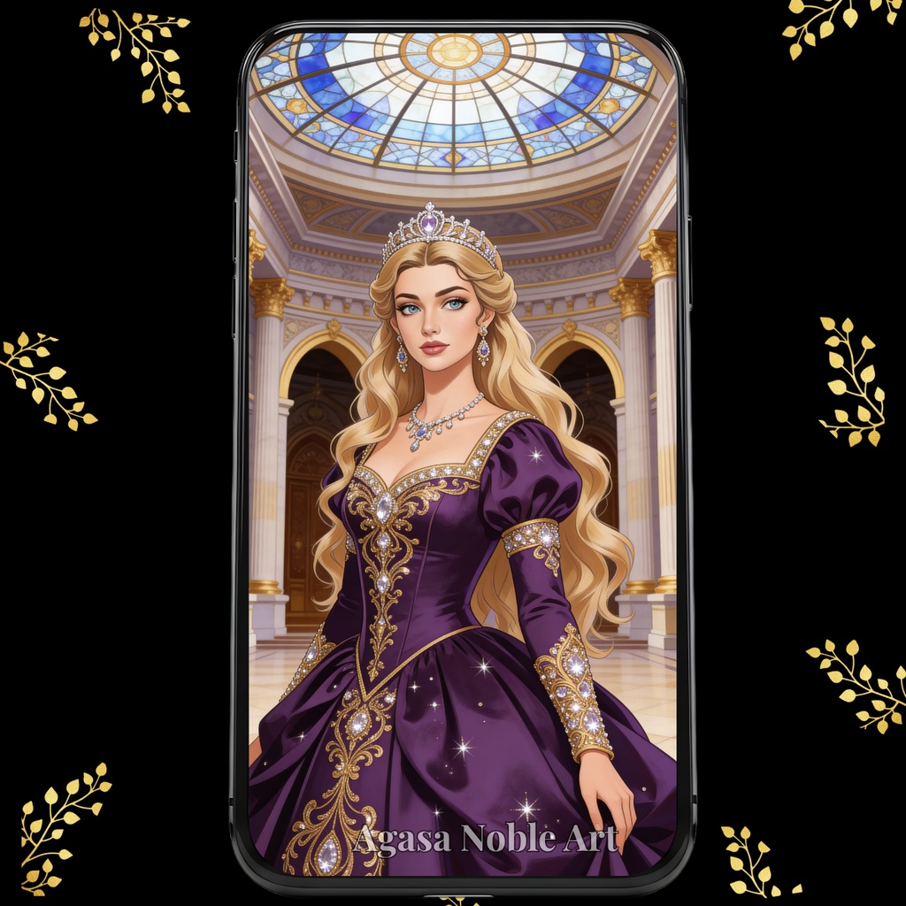 【Free Wallpaper Gift / 無料】Mobile Wallpaper 4pcs Set|Medieval Princess|スマホ壁紙4枚セット(中世プリンセス)