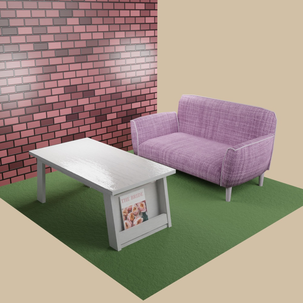 ソファーとテーブルの3色セット