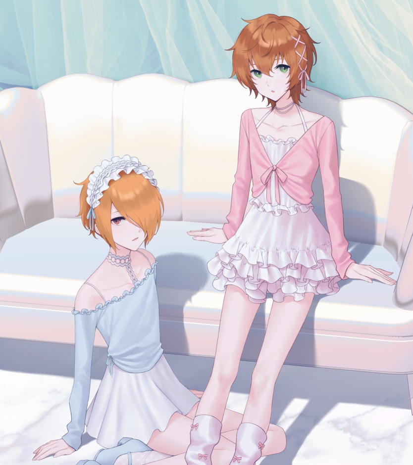 バレエコアな春名と一希色紙