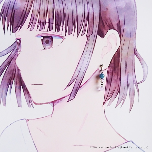 アクアマリンのイヤリング