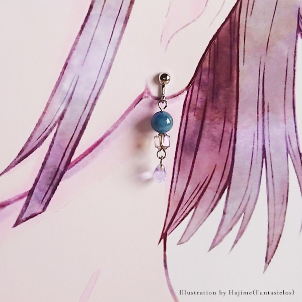 アクアマリンのイヤリング