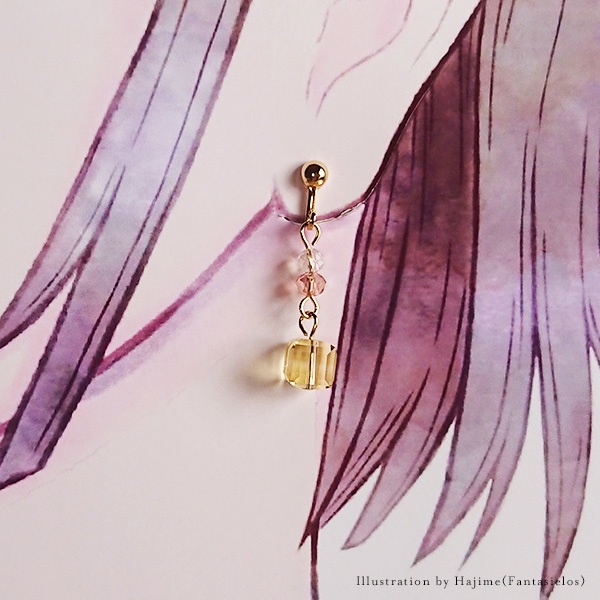 シトリンのイヤリング