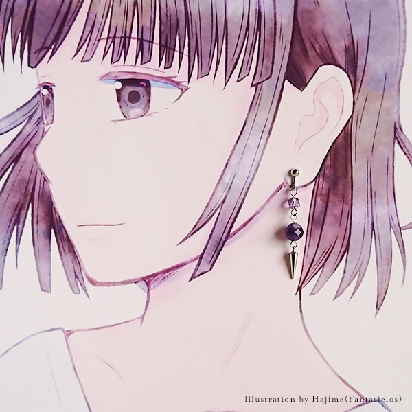 ファントムアメジストのイヤリング