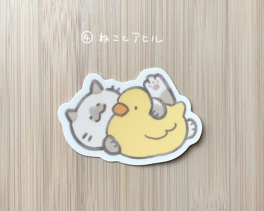 もっちりねこのステッカー