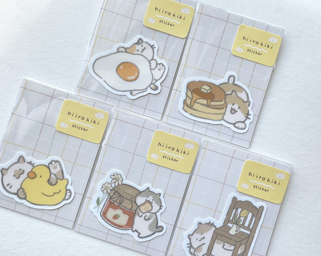 もっちりねこのステッカー