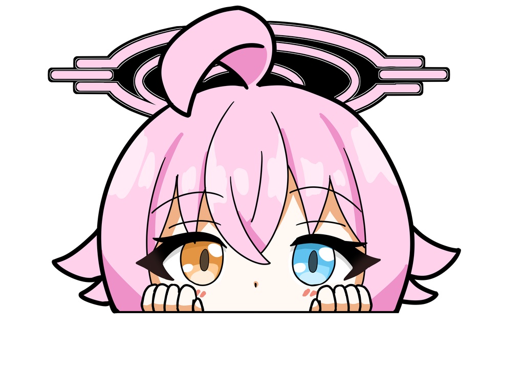 ブルアカカーステッカー　小鳥遊ホシノ