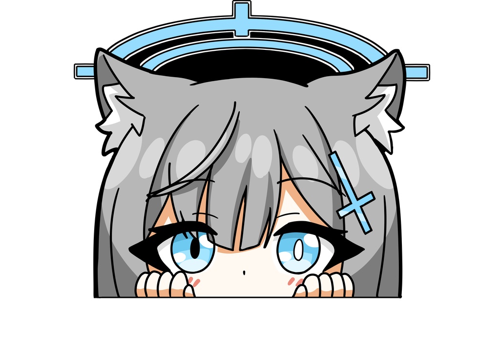 ブルアカステッカー　砂狼シロコ