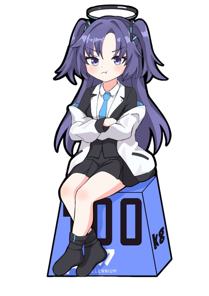 ブルアカステッカー　100kgユウカ