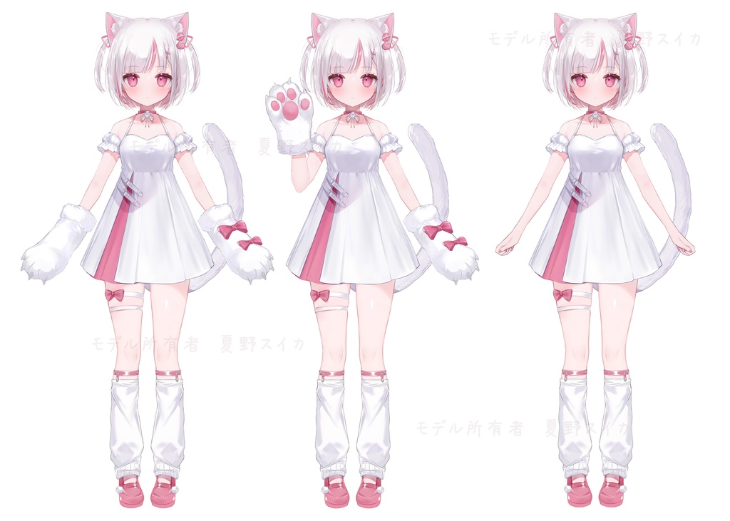 【Sample】Live2Dモデル 白猫ちゃん 高可動域【VTS対応】