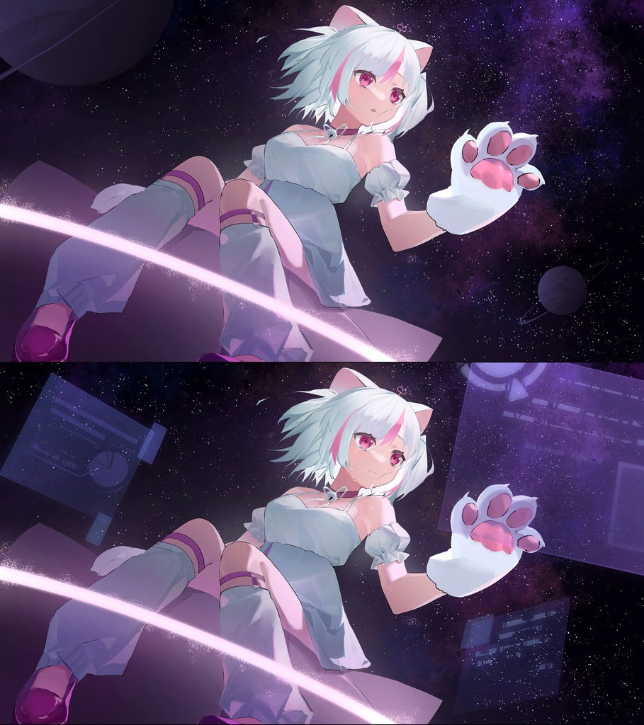 【Sample】Live2Dモデル 白猫ちゃん 高可動域【VTS対応】