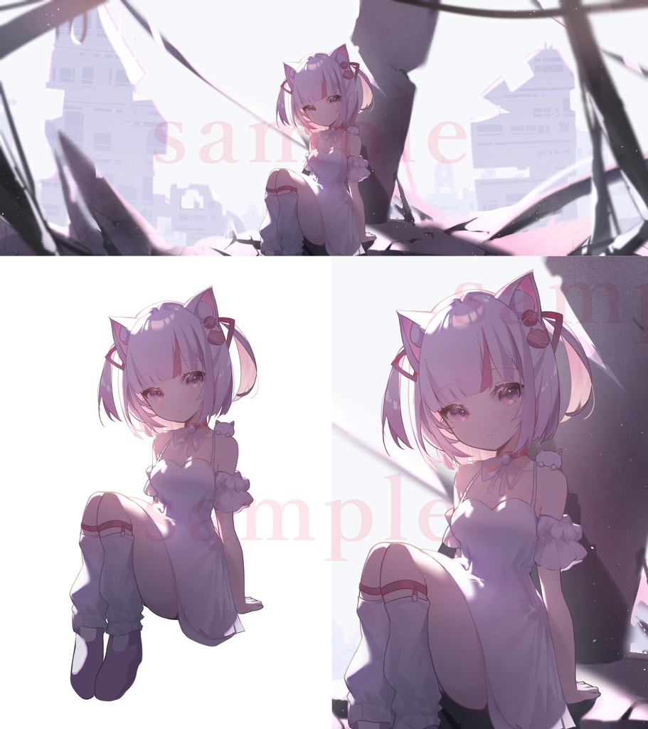 【Sample】Live2Dモデル 白猫ちゃん 高可動域【VTS対応】