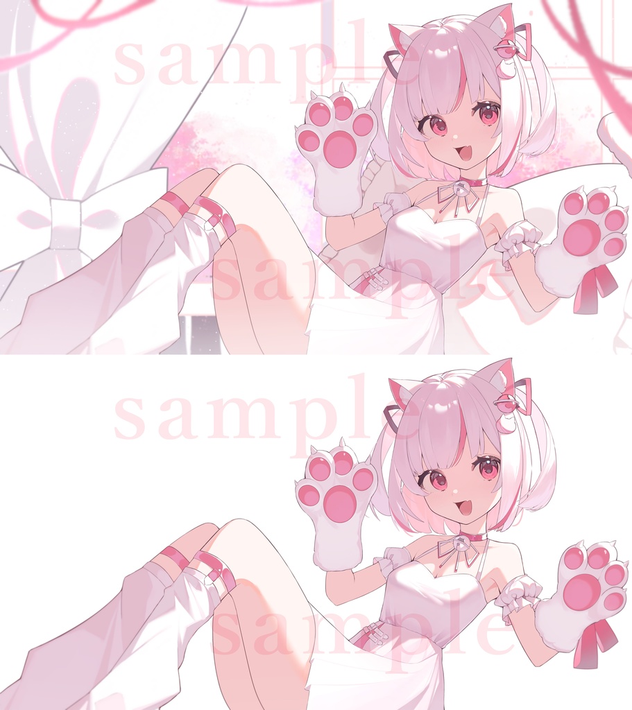 【Sample】Live2Dモデル 白猫ちゃん 高可動域【VTS対応】