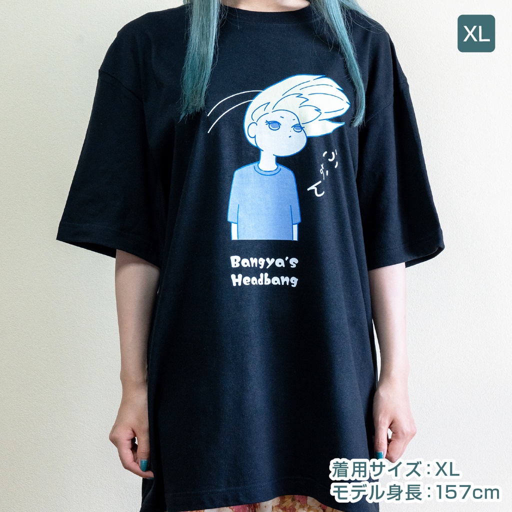 バンギャのヘドバン気分を日常で味わえるTシャツ(ブラック)