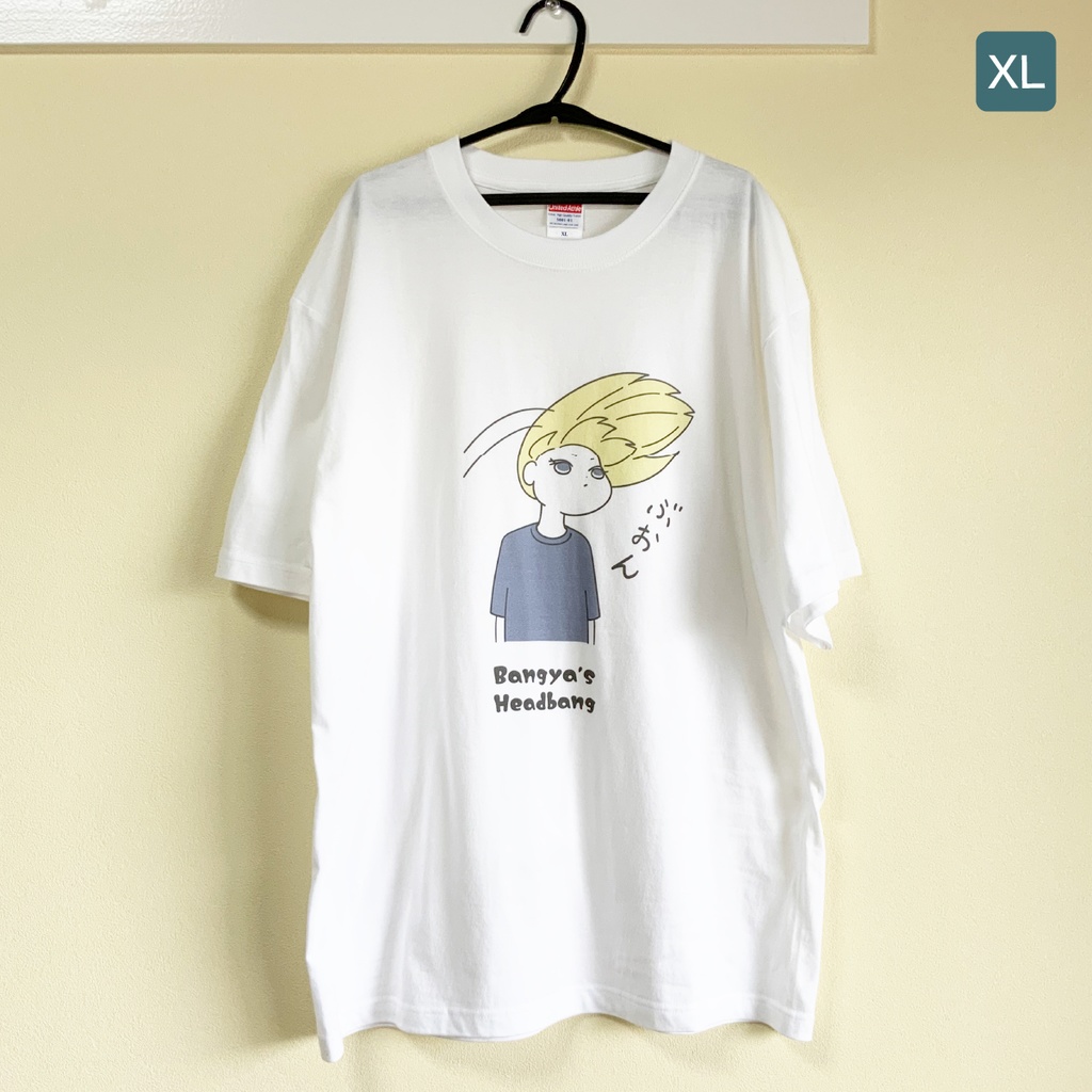 バンギャのヘドバン気分を日常で味わえるTシャツ(ホワイト)