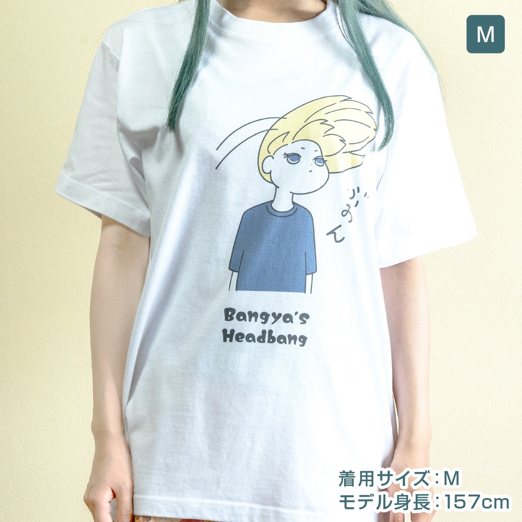 バンギャのヘドバン気分を日常で味わえるTシャツ(ホワイト)