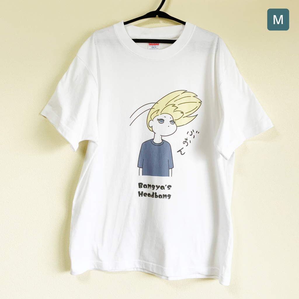 バンギャのヘドバン気分を日常で味わえるTシャツ(ホワイト)