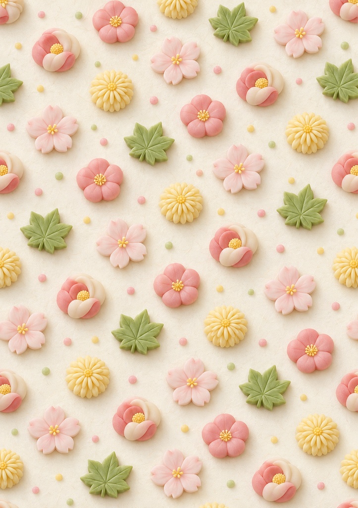 四季の練り切り和菓子コレクション デジタルペーパー
