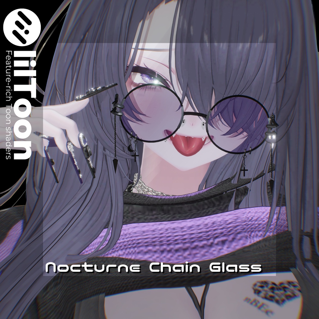 丸メガネ/涙メガネのフレーム2種類！　Nocturne Chain Glass