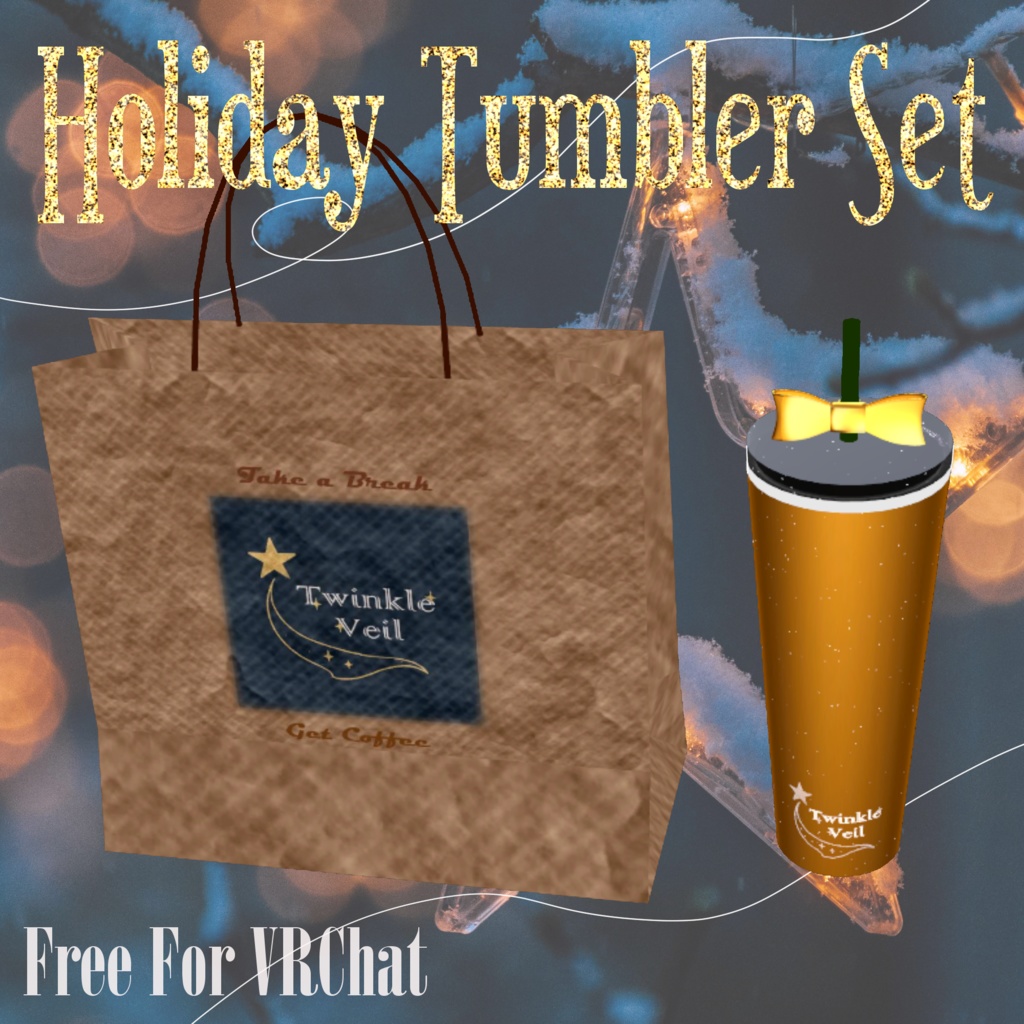 【無料/Free】Holiday Tumbler Set/ホリデータンブラーセット【VRChat】