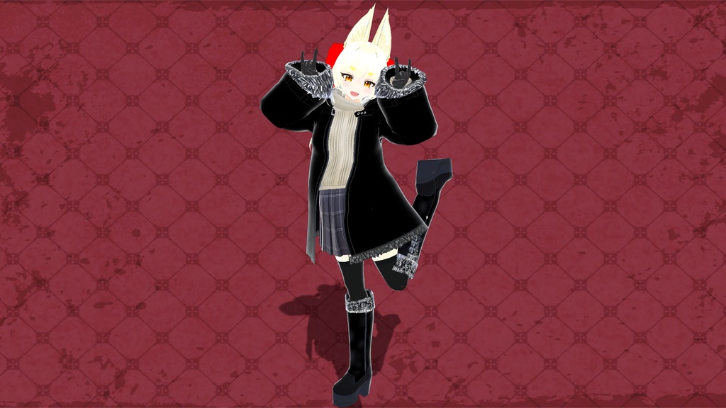 【VRoid用】冬用ブーツ01【Free配布】