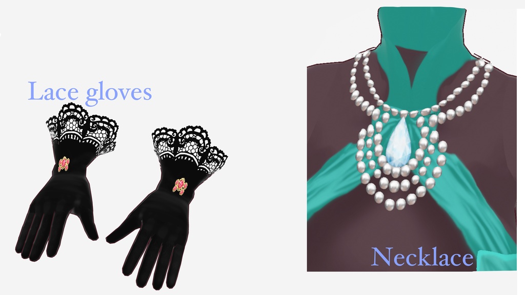 【VRoid用】若緑のドレス