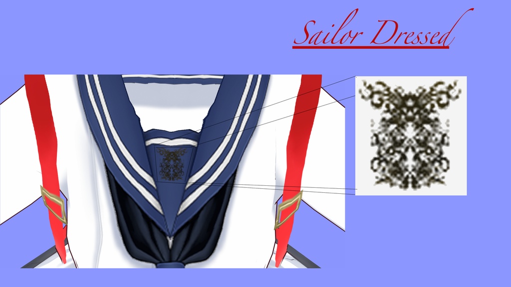 【VRoid用】セーラーワンピース