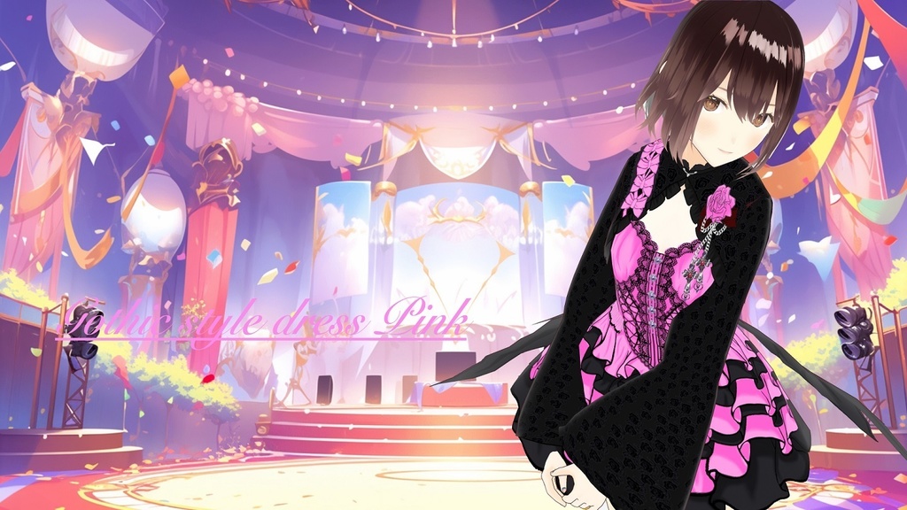 【VRoid用】ゴシック風ワンピース