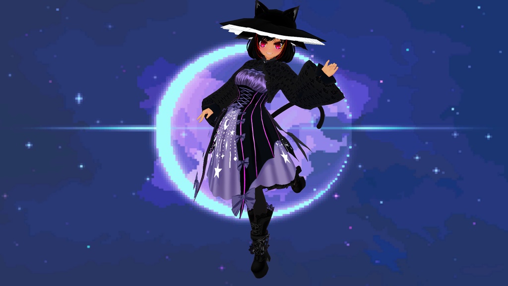 【VRoid用】魔女のワンピース【Free配布有】