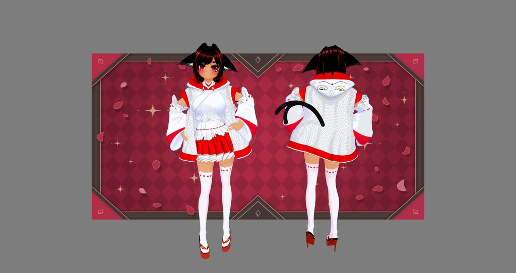 【期間限定無料】【VRoid用】巫女パーカー[巳]［2025/11/30まで］