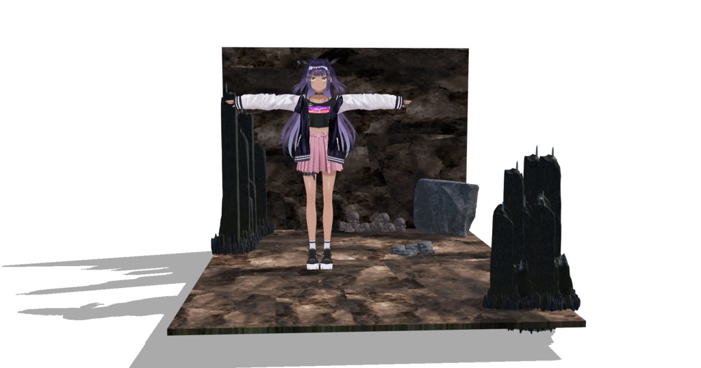 【Free/無料版】HS-01 『洞窟』GLBファイル