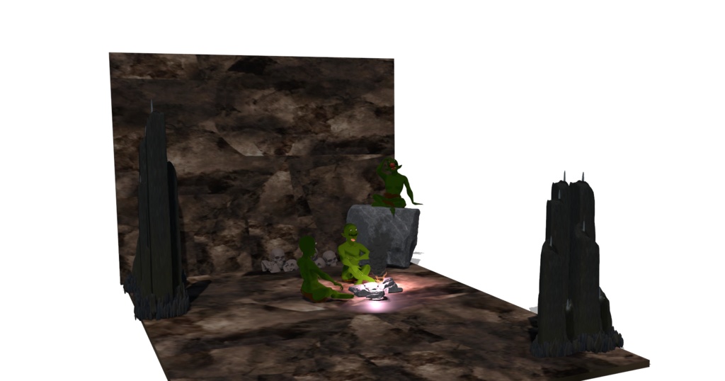 【Free/無料版】HS-01 『洞窟』GLBファイル