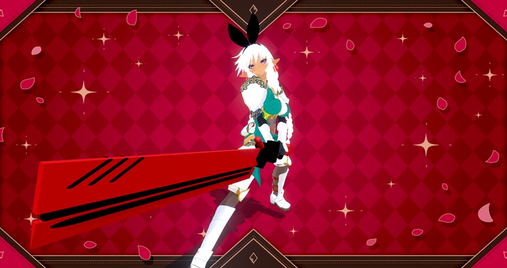 【Free/無料配布有】【VRoid用】魔法剣士の鎧/Mage Swordsman's Armour