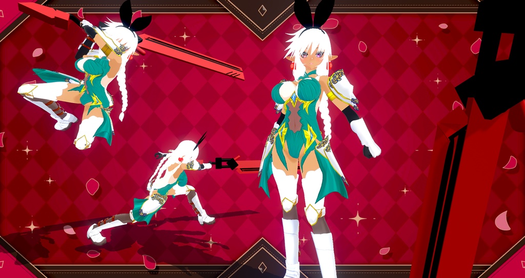 【Free/無料配布有】【VRoid用】魔法剣士の鎧/Mage Swordsman's Armour