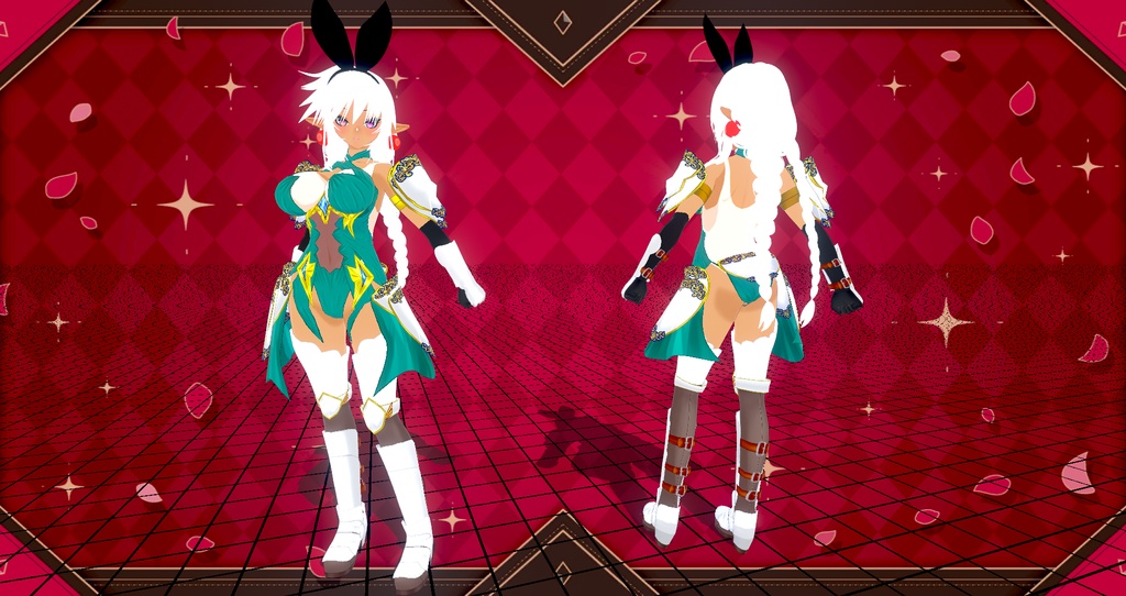 【Free/無料配布有】【VRoid用】魔法剣士の鎧/Mage Swordsman's Armour