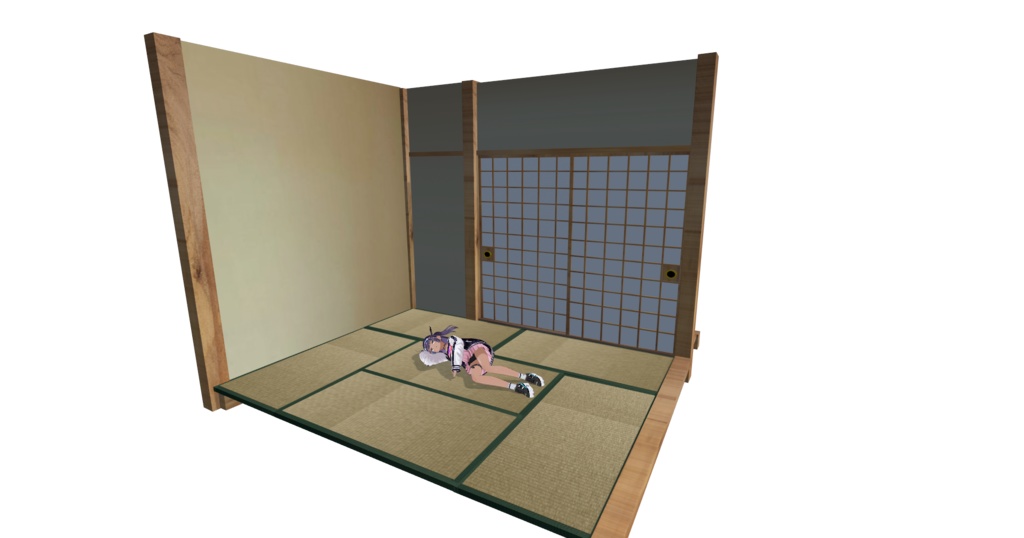 【Free/無料版】HS-03 『和室01』GLBファイル