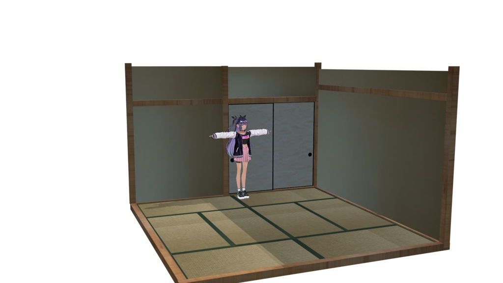 【Free/無料版】HS-04 『和室02』GLBファイル