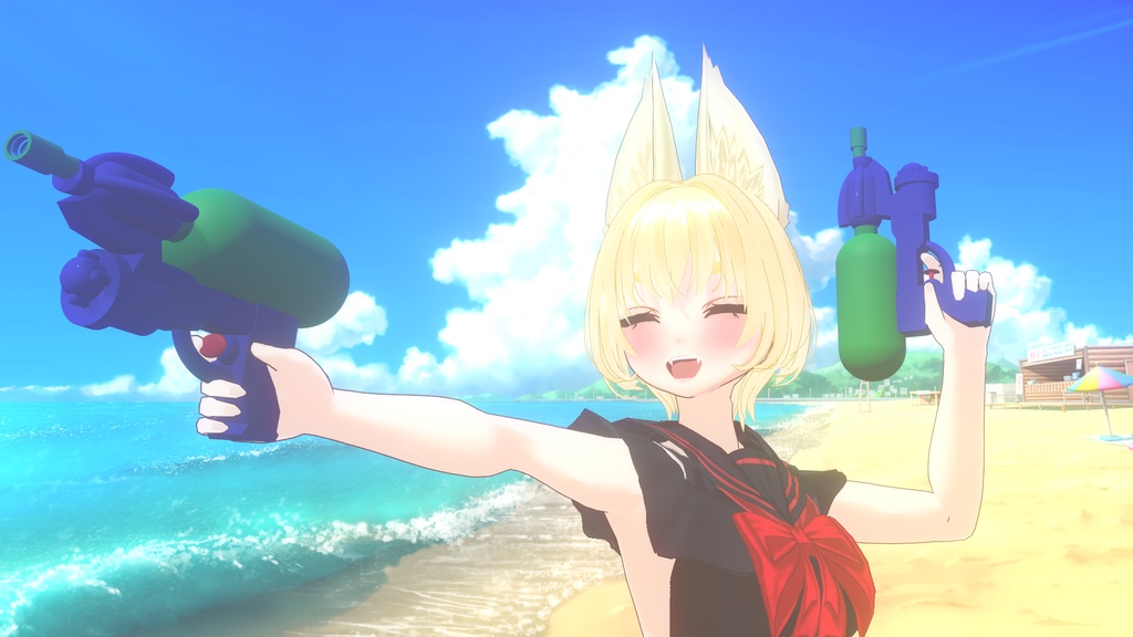 【Free/無料版】HW-02 『水鉄砲』GLBファイル