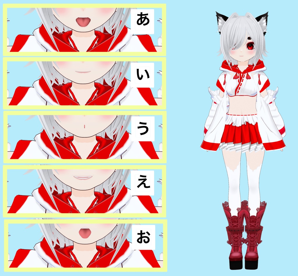 【Vroid】オリジナル3Dモデル HA-01 双子の『黒&白』