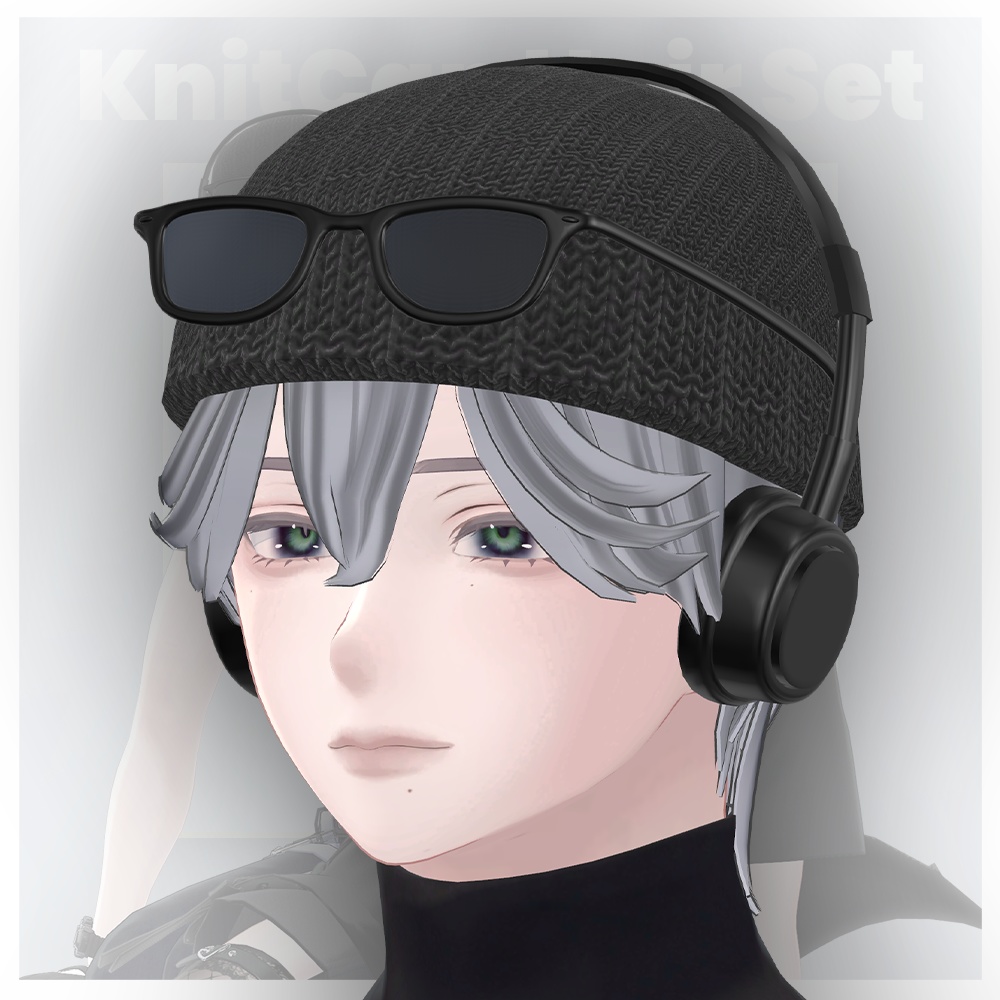 【3アバター対応】KnitCap Hair Set 【VRC想定】
