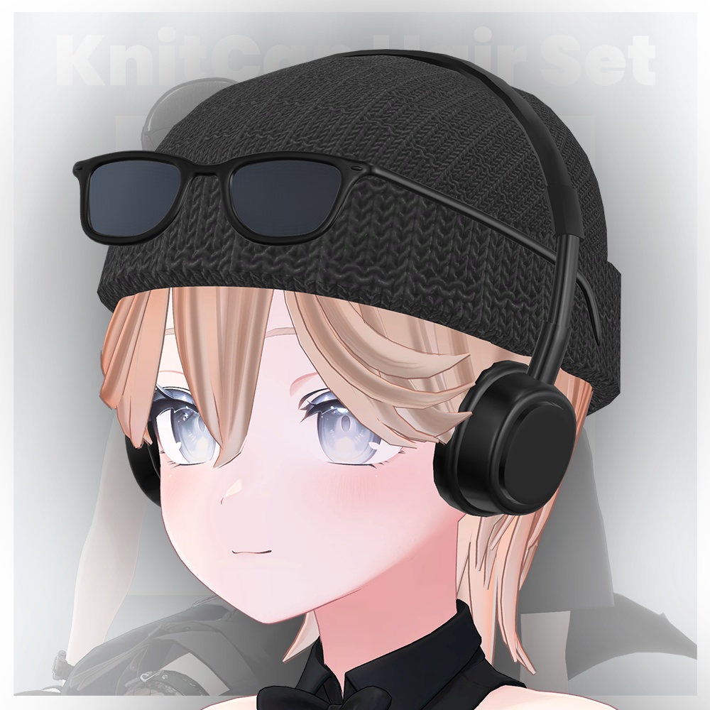 【3アバター対応】KnitCap Hair Set 【VRC想定】