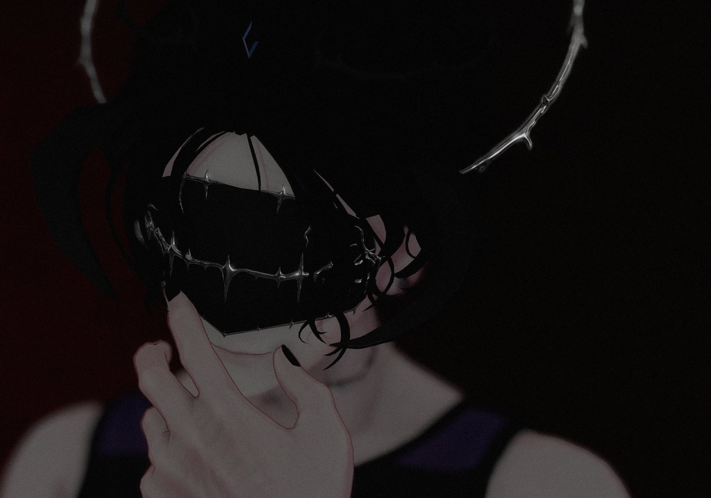 SALE中!!【VRChat】†堕天使マスク†Ver.2 アクセサリーセット✦Deuce✦【VRChat】