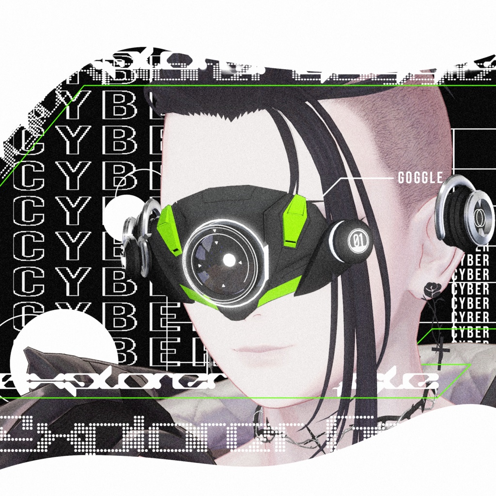 【VRChat】オリジナルサイバーゴーグル 『Explorer Goggles』