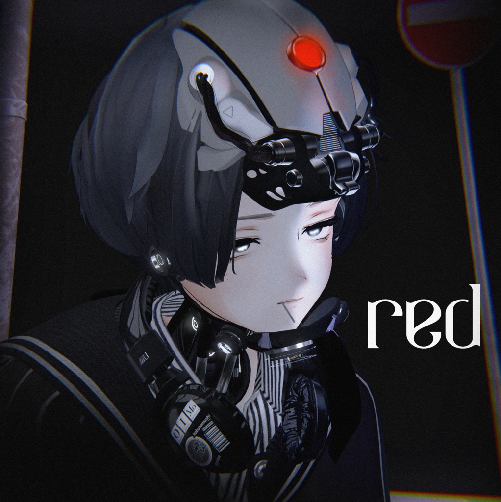 【VRChat】オリジナルマスク『RED Light』 - Stray - - BOOTH